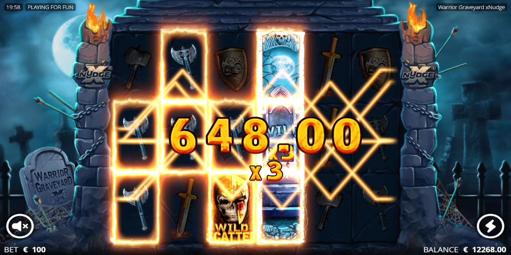 Slot Warrior Graveyard casino game Wild Symbols triple your win
