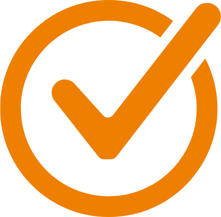 Orange check mark
