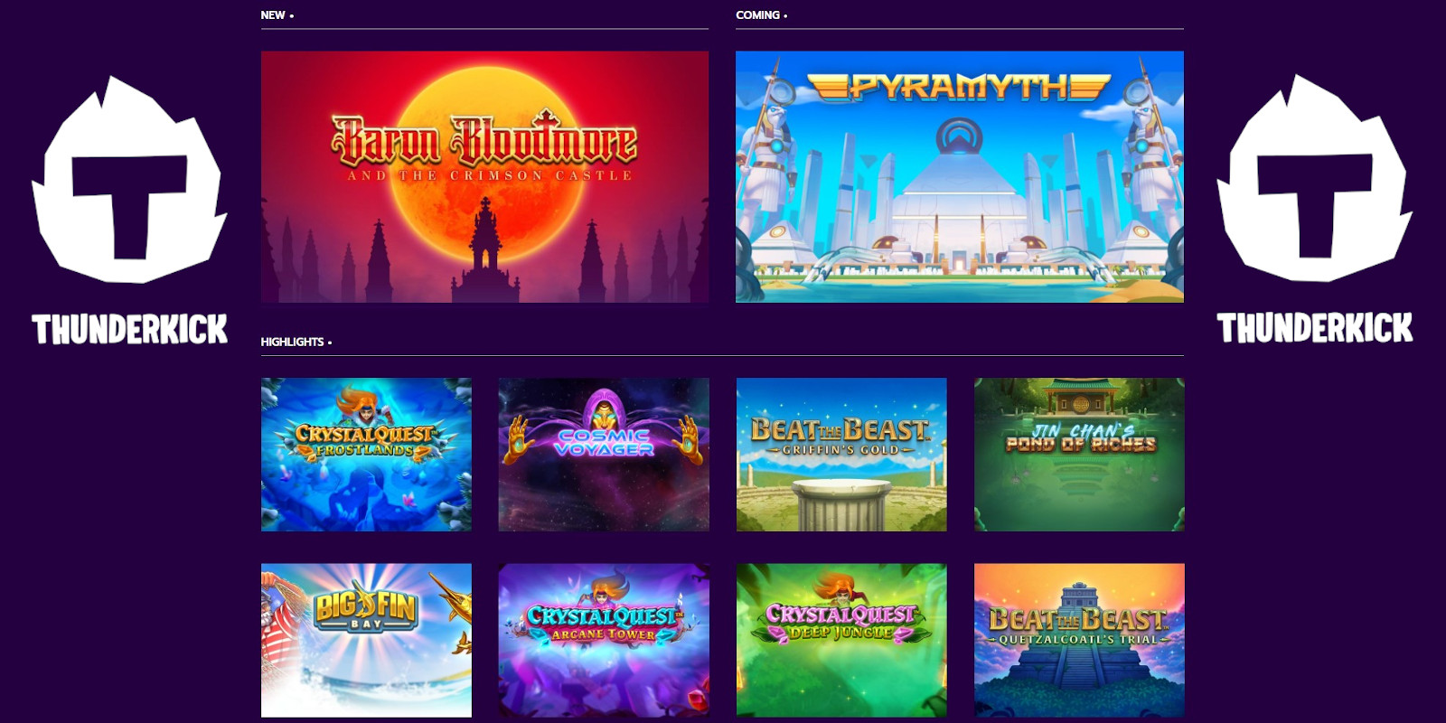 Thunderkick has about 50 casino games list