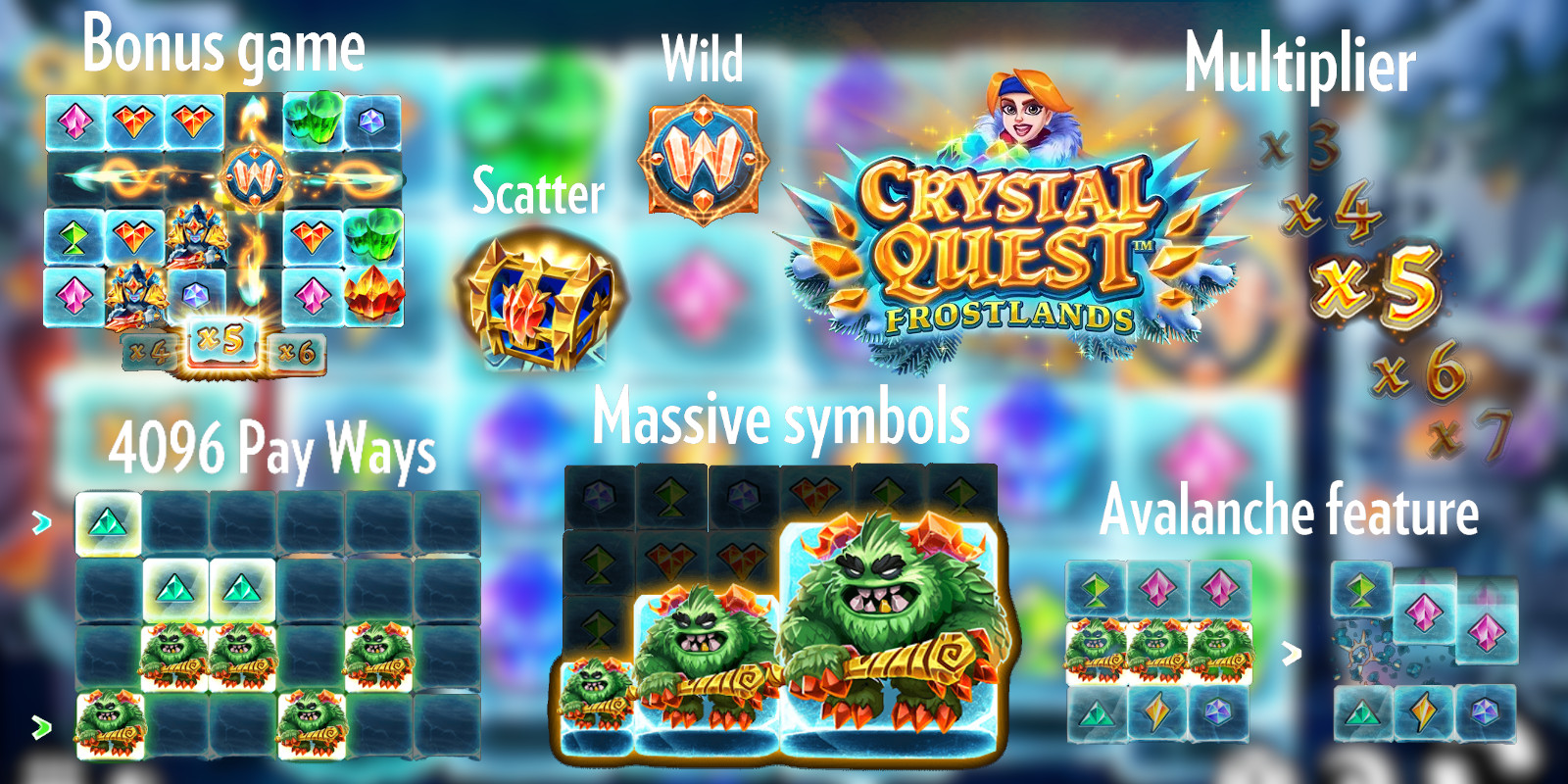 Crystal Quest Frostlands slot is one of the latest released slot machine