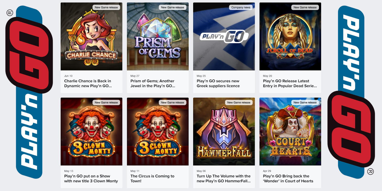 Follow new released Play n GO slot games on playngo.com