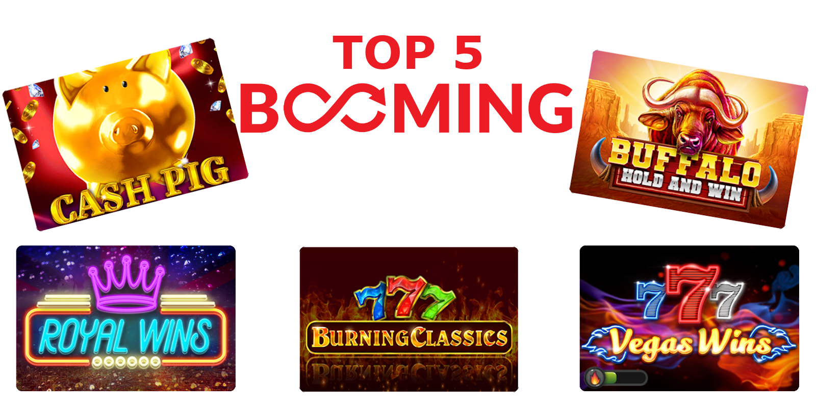TOP 5 Booming Games slot games - Booming 777 Deluxe is chasing them