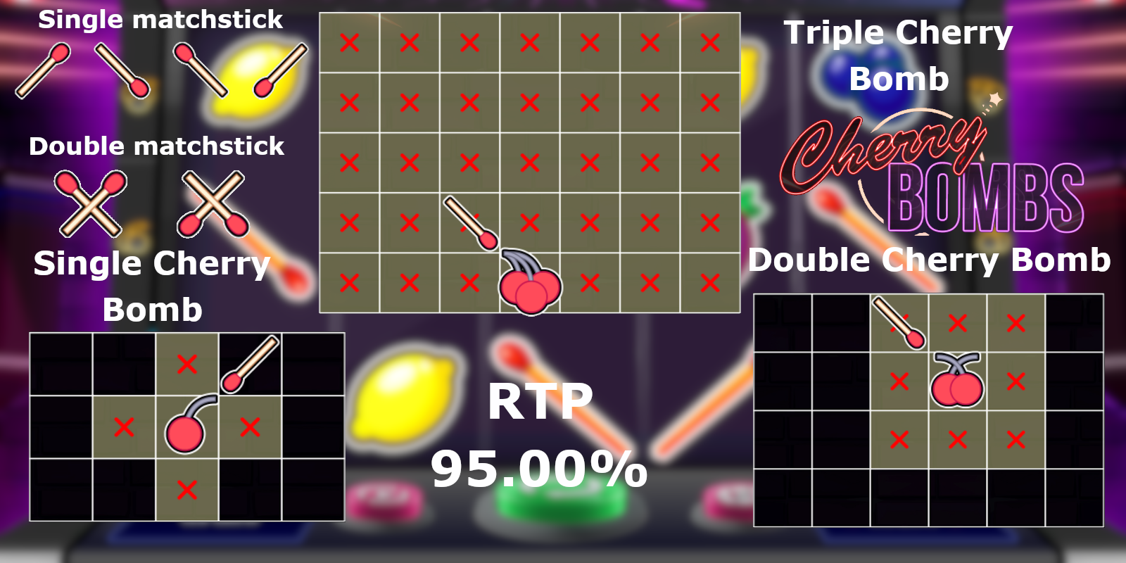 Try Cherry Bombs slot machine by Mancala Gaming free play DEMO