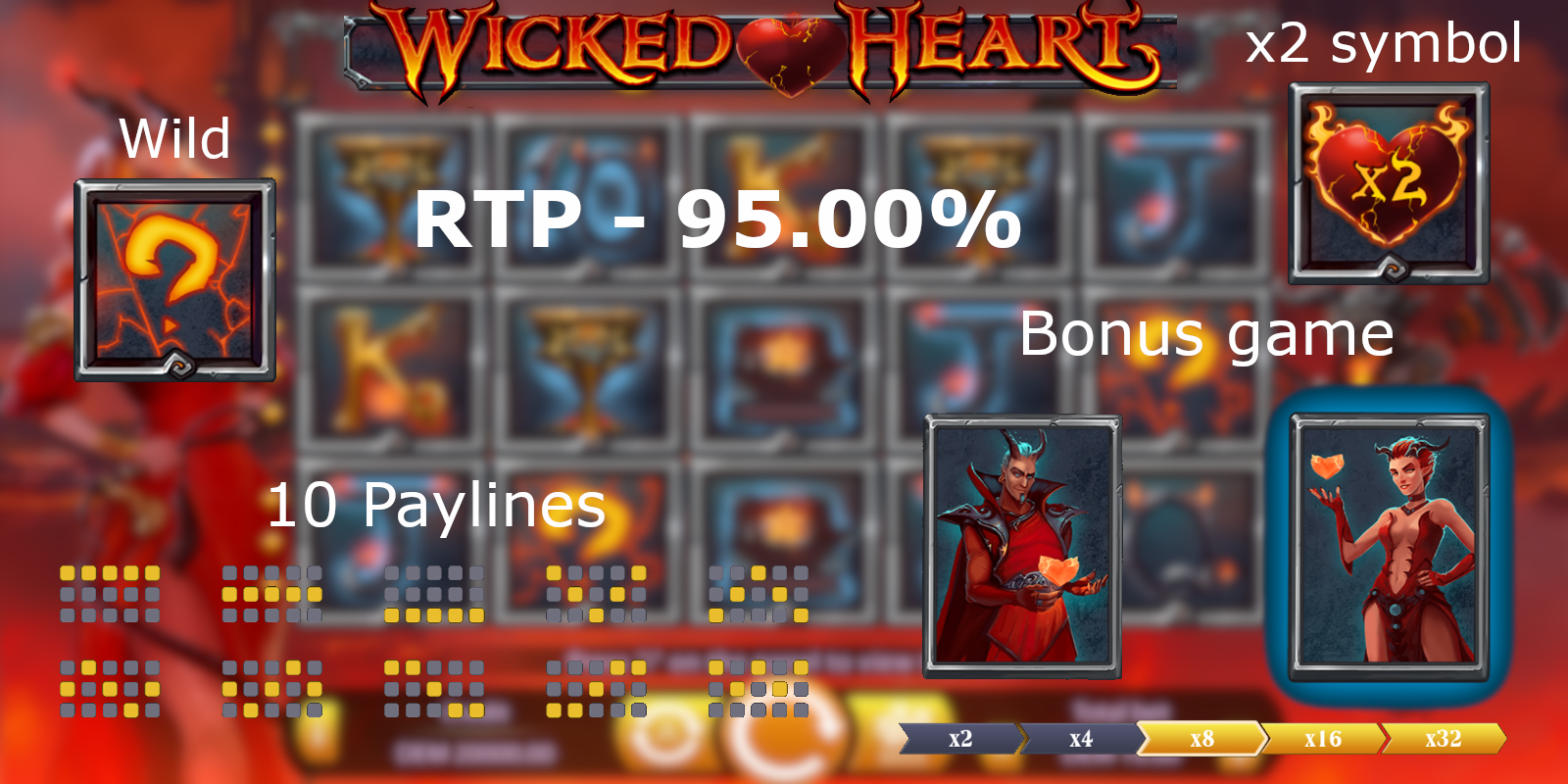 Online slot Wicked Heart by Mancala Gaming