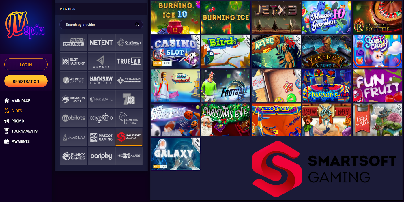 JVspin is the best casino to play SmartSoft Gaming online casino games on mobile and desktop