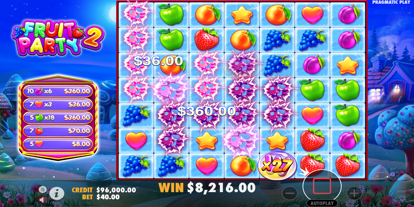 Slot machine Fruit Party 2 during Free Spins