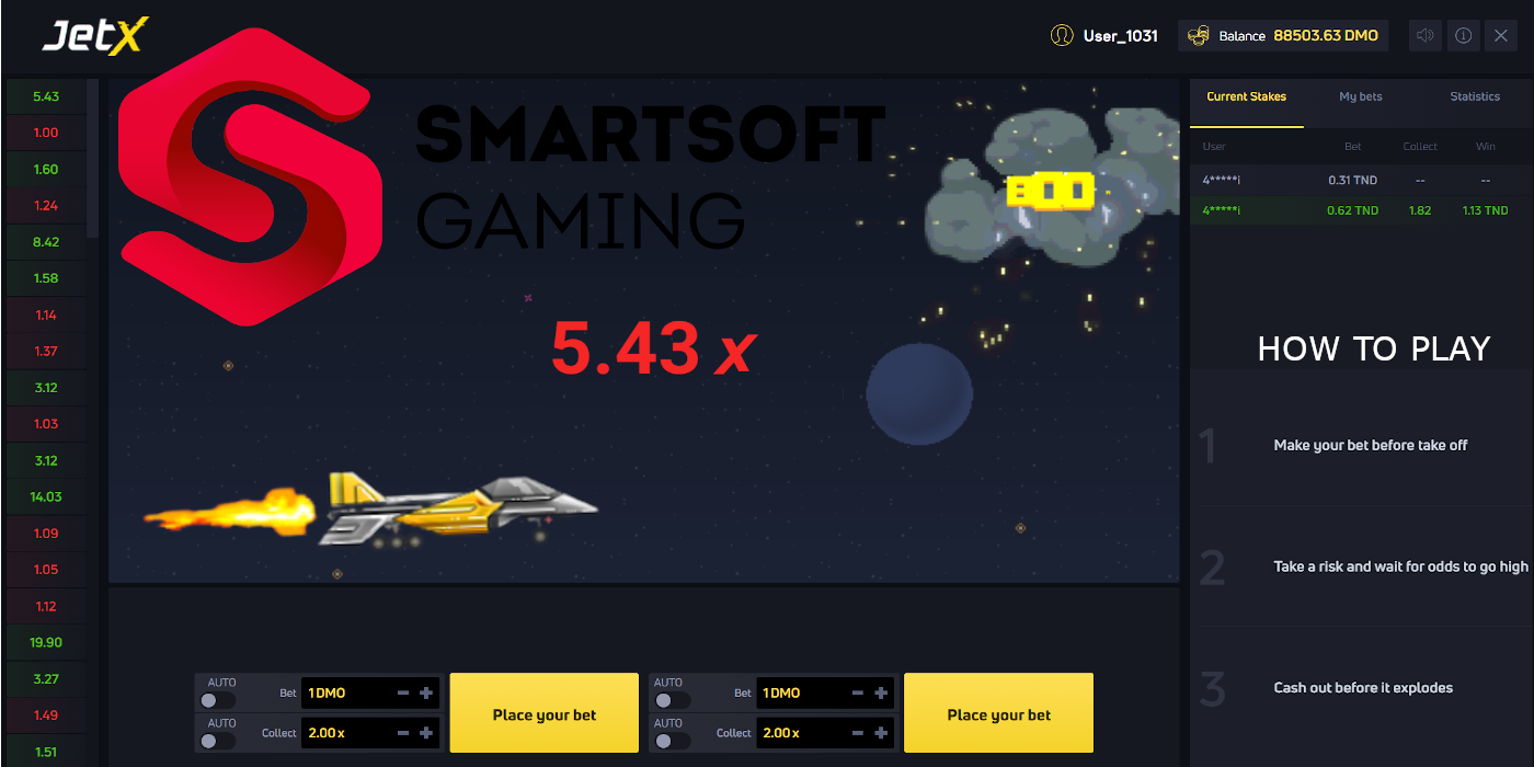 Jetx games serie is unique games by SmartSoft Gaming casino games developer