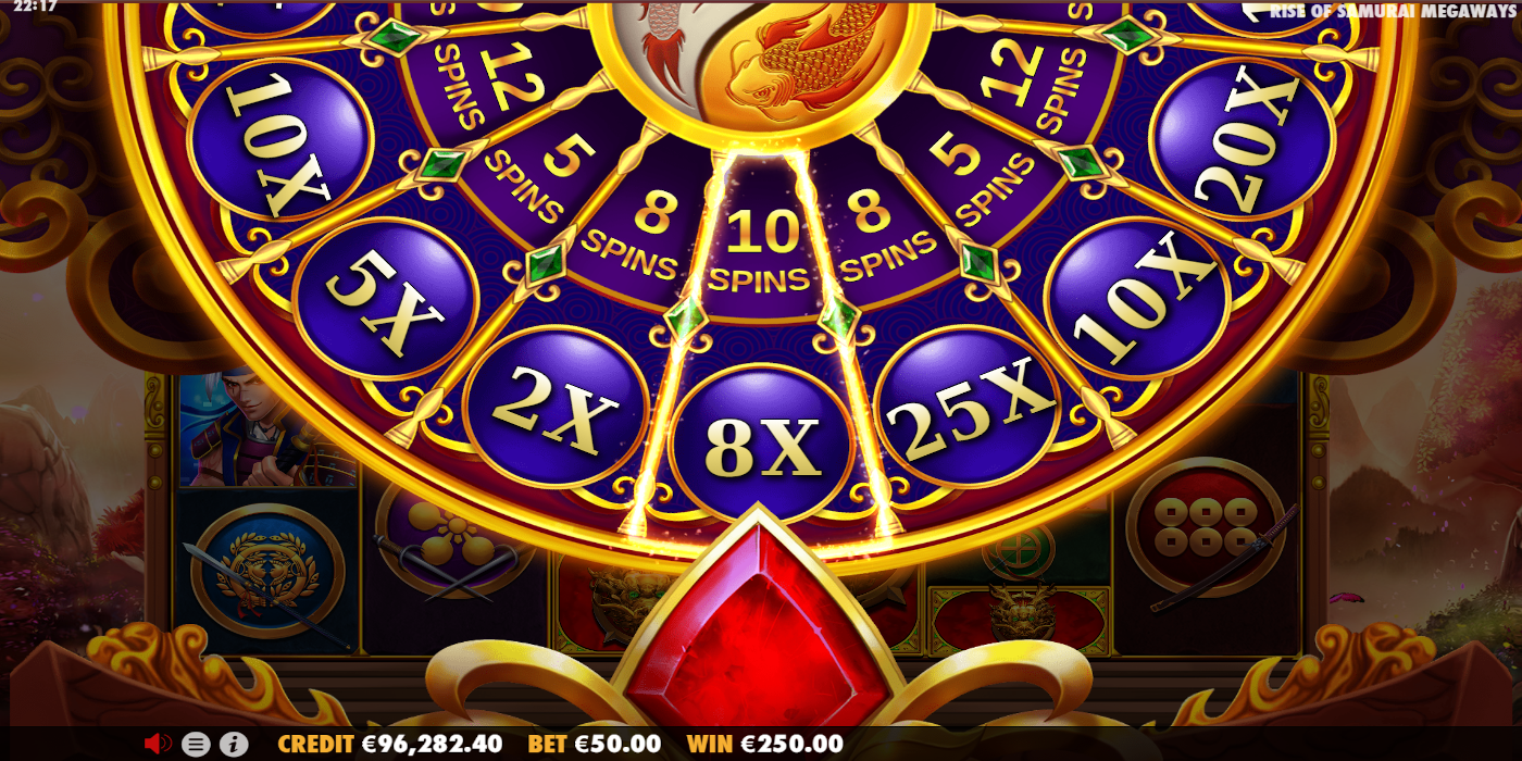 Try DEMO slot Rise of Samurai Megaways and find out Free Spins feature