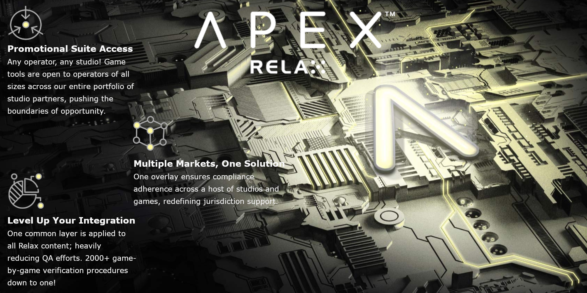 Read out more about Relax Gaming Apex architecture Read out more about Relax Gaming Apex architecture