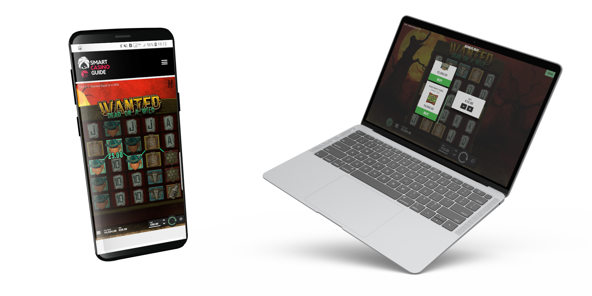 Online slot machine Wanted Dead or a Wild has bonus buy feature