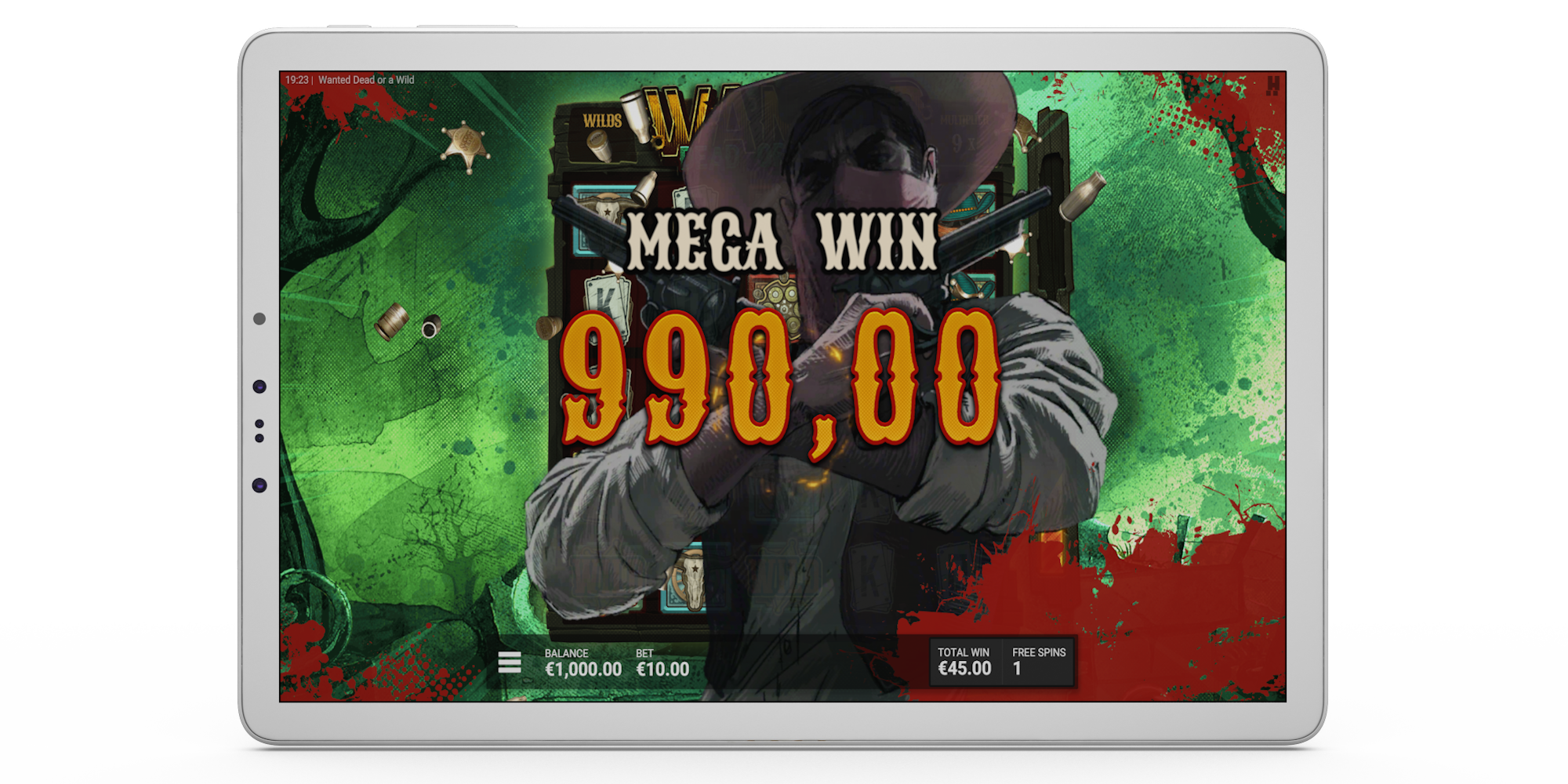 Wanted Dead or a Wild slot game Mega Win - Max win is 12 500x your bet