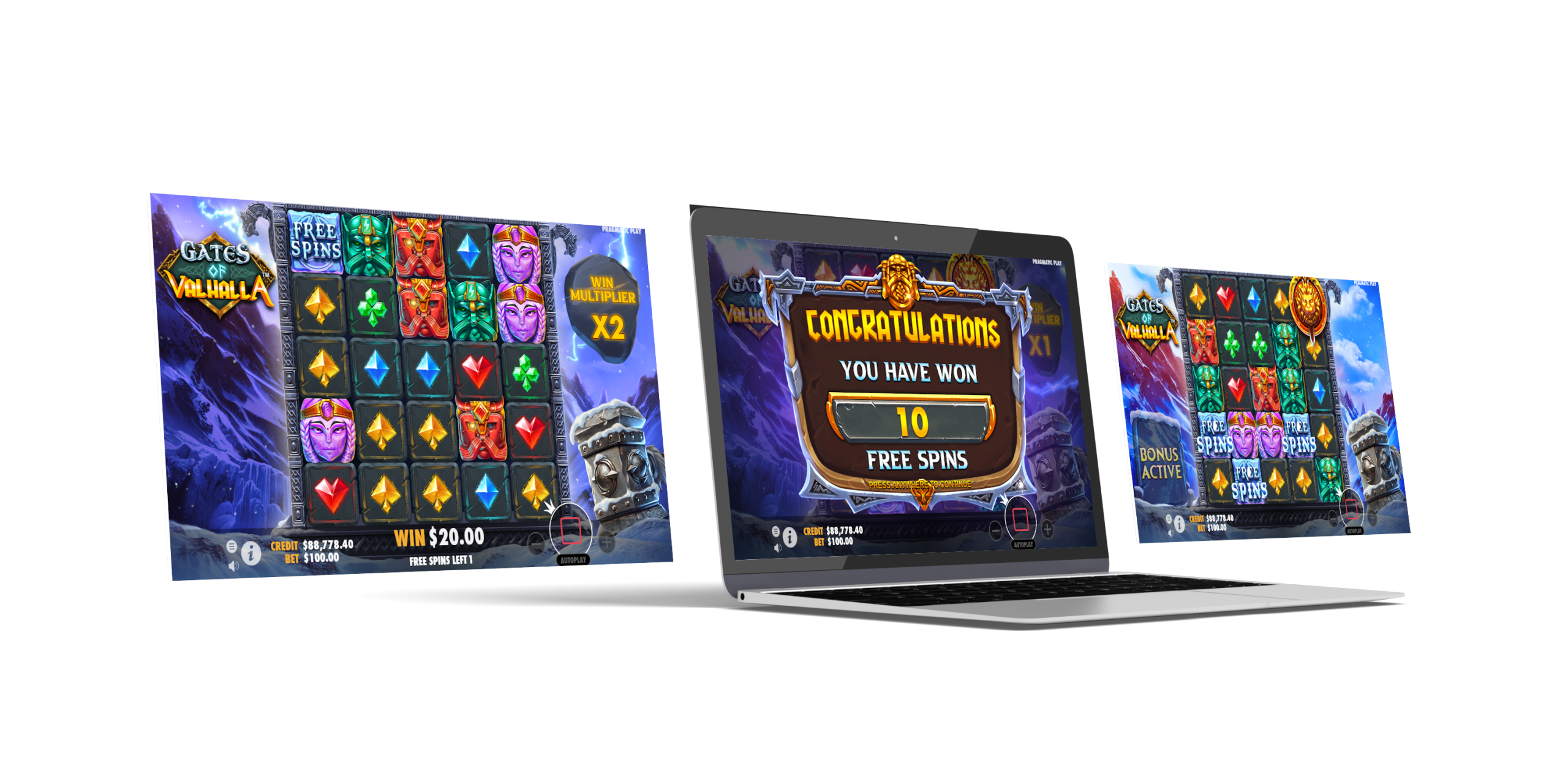 Slot game Gates of Valhalla Bonus Buy, Free Spins and Wild symbol features