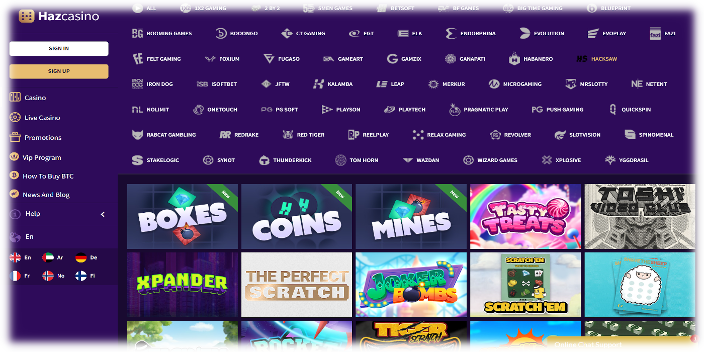 Haz Casino is the best casino to gamble Hacksaw Gaming online video slot machines