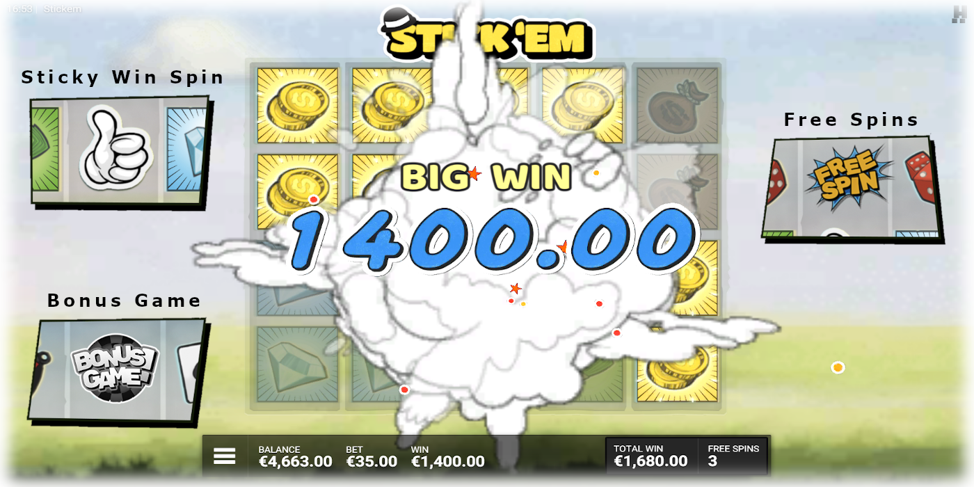 Stick'em slot machine is the fist slot game by Hacksaw Gaming casino games portfolio - try out Stick'em free DEMO