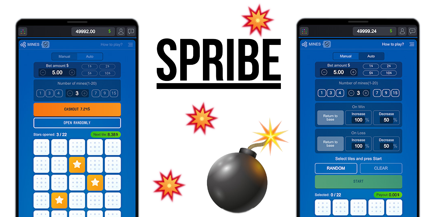 Online casino gambling Mines game by Spribe available on all types of devices