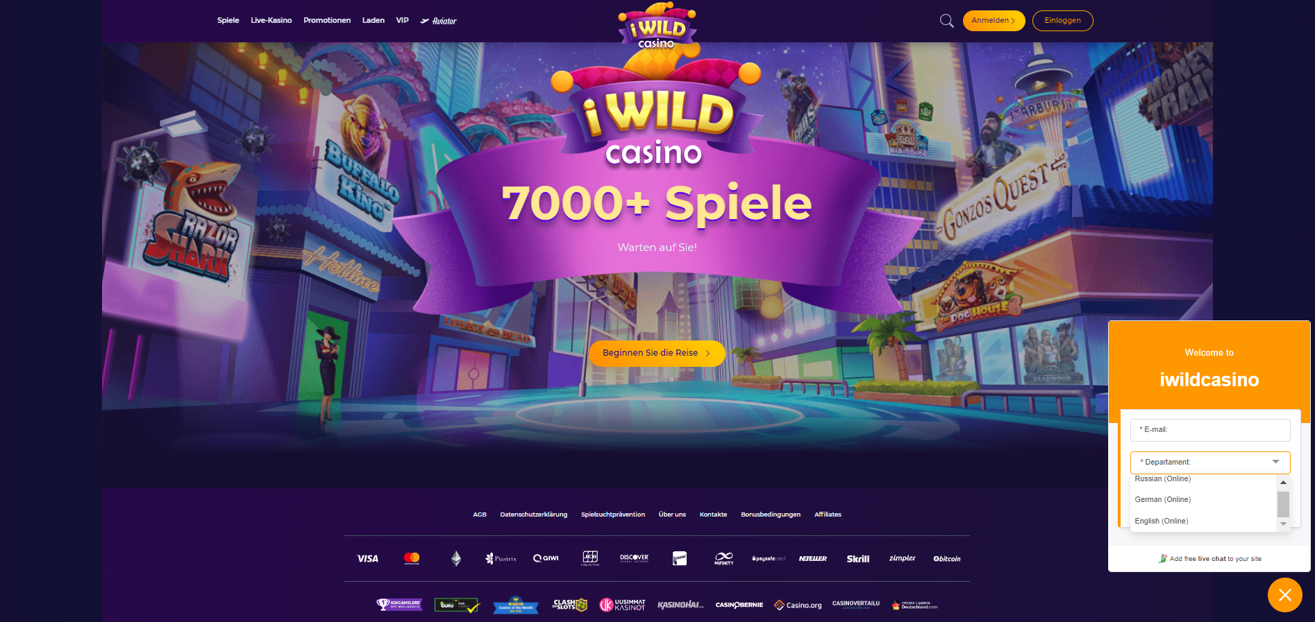 iWild Casino Live Chat 24/7 Kundenbetreuung und 6000+ Spiele iWild Casino Live Chat 24/7 Kundenbetreuung und 6000+ Spiele