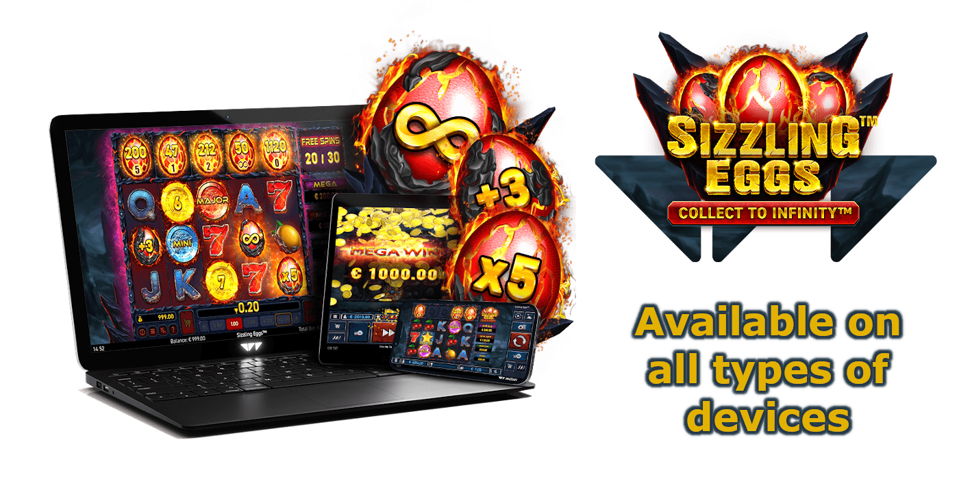 Sizzling Eggs casino slot machine available on all types of devices Sizzling Eggs casino slot machine available on all types of devices