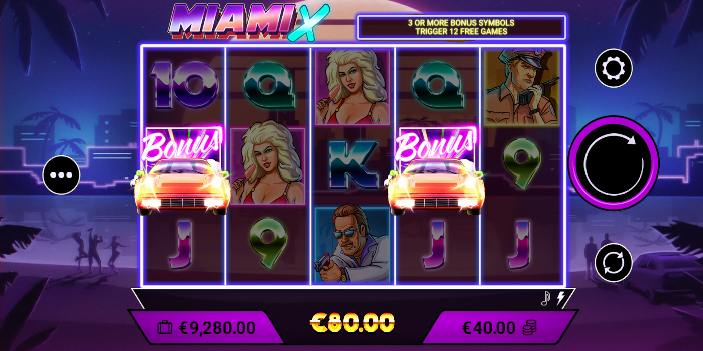MiamiX slot game lets you win a big payouts