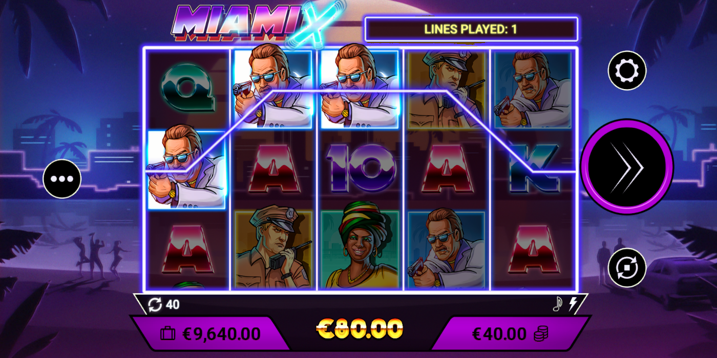The design of MiamiX slot game is incresible
