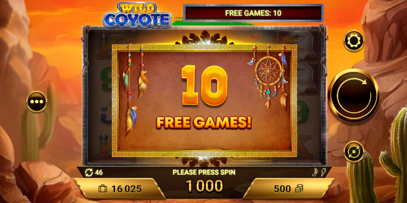 Wild Coyote slot machine Free Spins feature