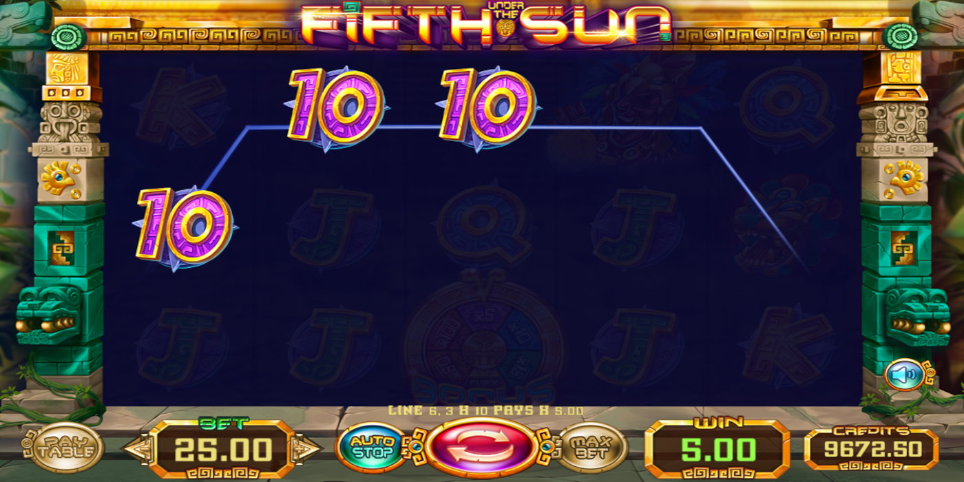 Under The Fifth Sun slot game image payline