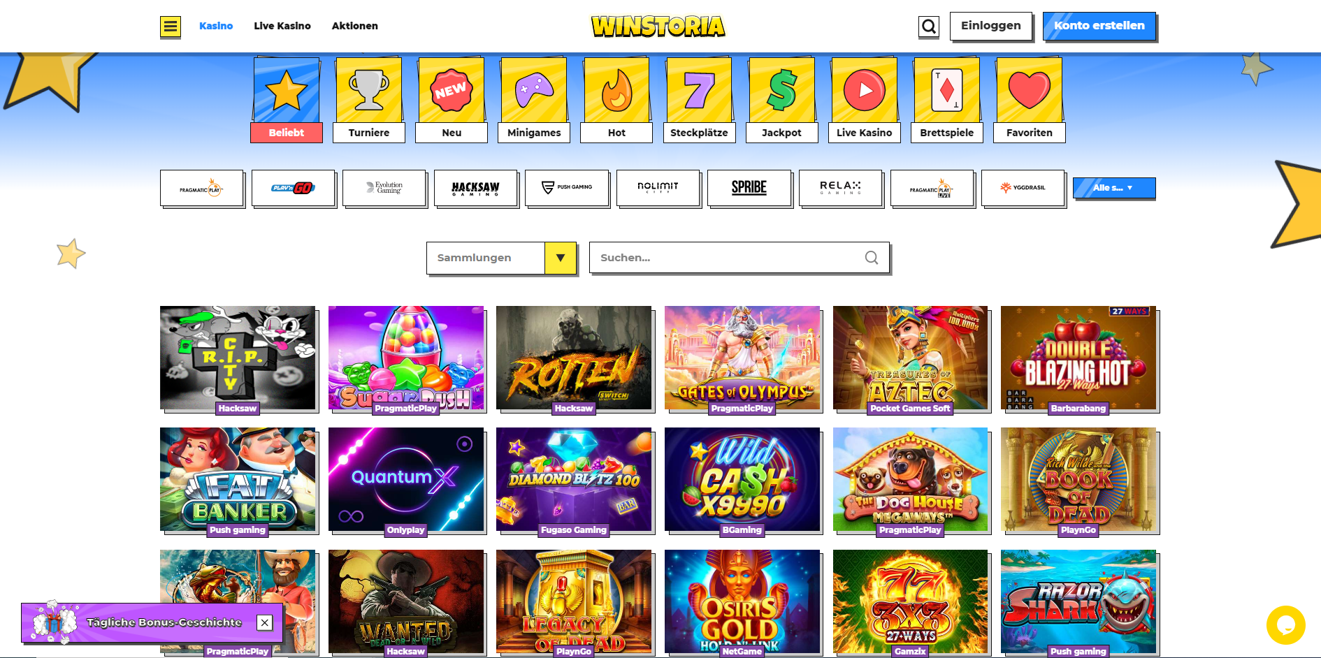 Winstoria live casino spiele Winstoria live casino spiele