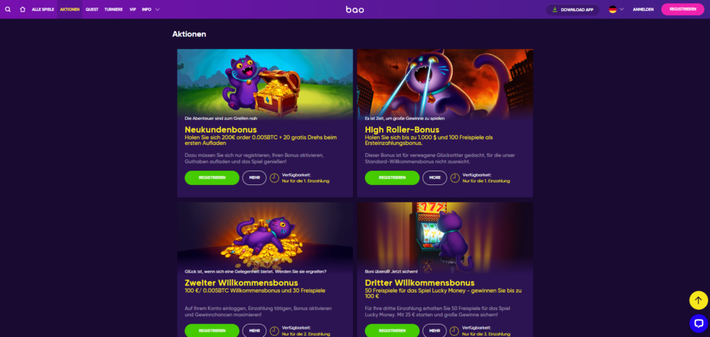 bao casino bonus codes - bao casino promo code ohne einzahlung - ersteinzahlungsbonus bis zu 200&euro; 0.005btc