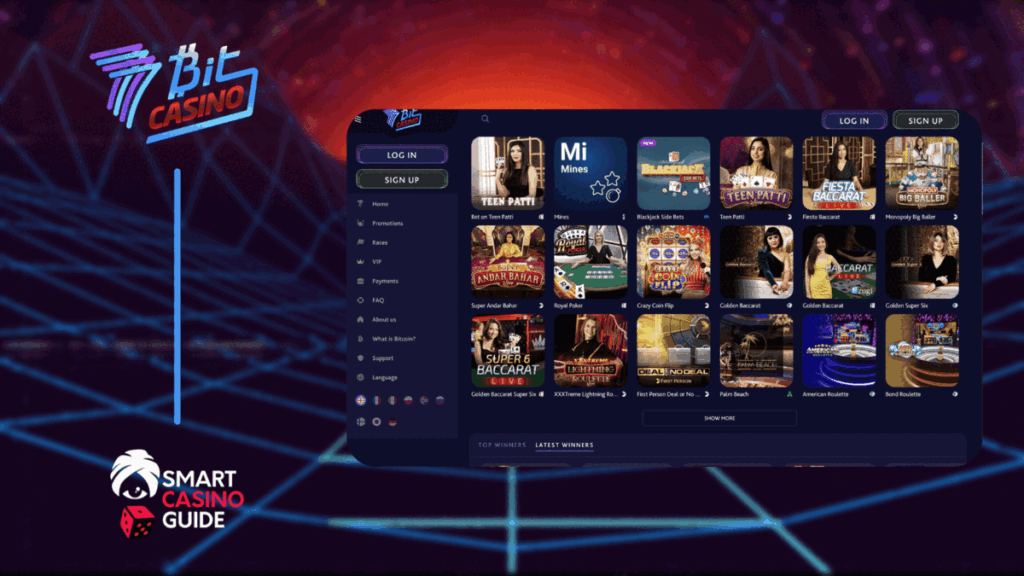 7bitcasino 7bit casino review front page mobile smartcasinoguide welcome first deposit bonus bitcoin slots sign up
