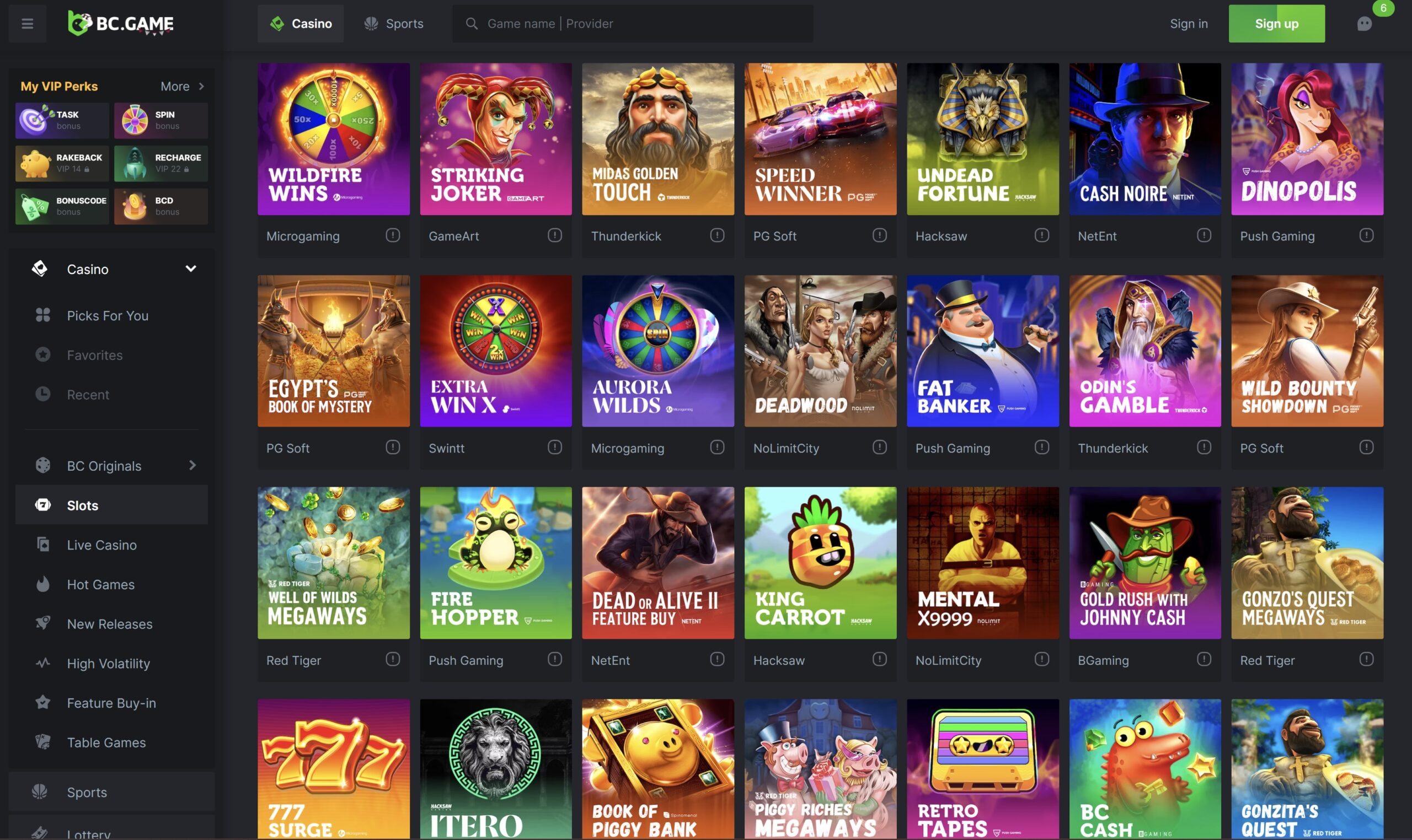 bcgame-bc-casino-slot-dice-keno-deadwood-dinopolis-king-carrot