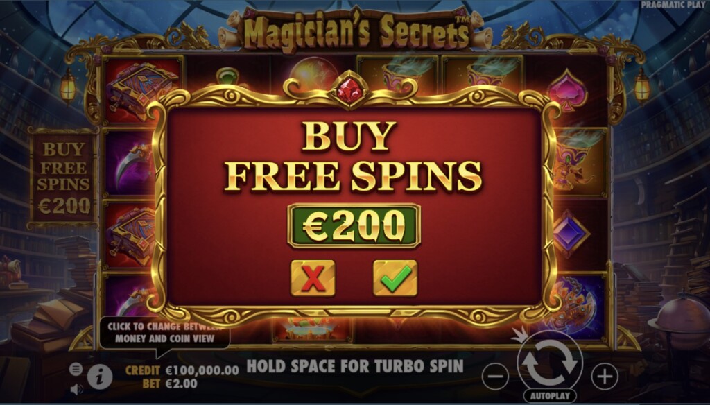 magician's secrets pragmatic play bonus buy slots