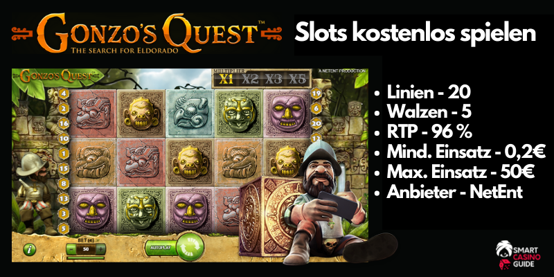 Kostenlose Spielautomaten online spielen - Gonzos-Quest Slots kostenlos spielen
