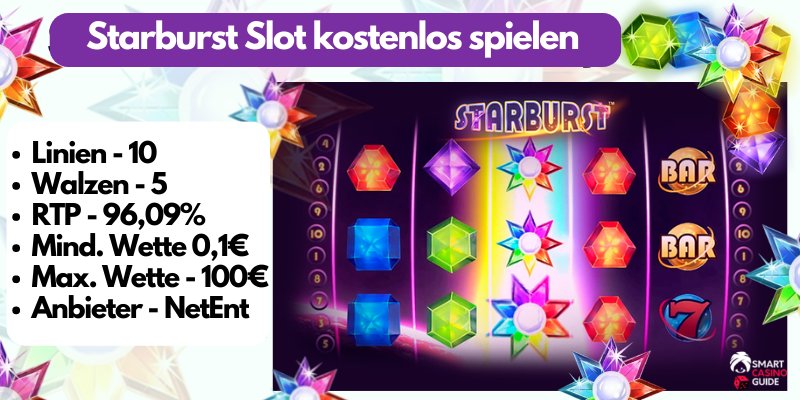 Starburst Casino Spielautomaten kostenlos spielen