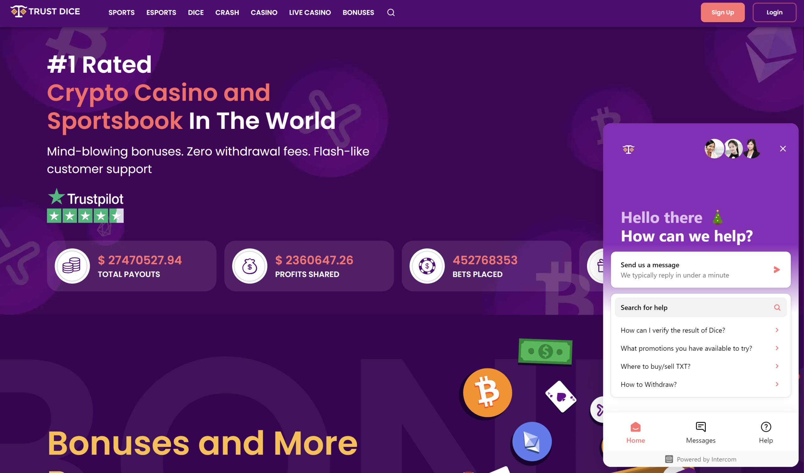 trustdice customer support live chat