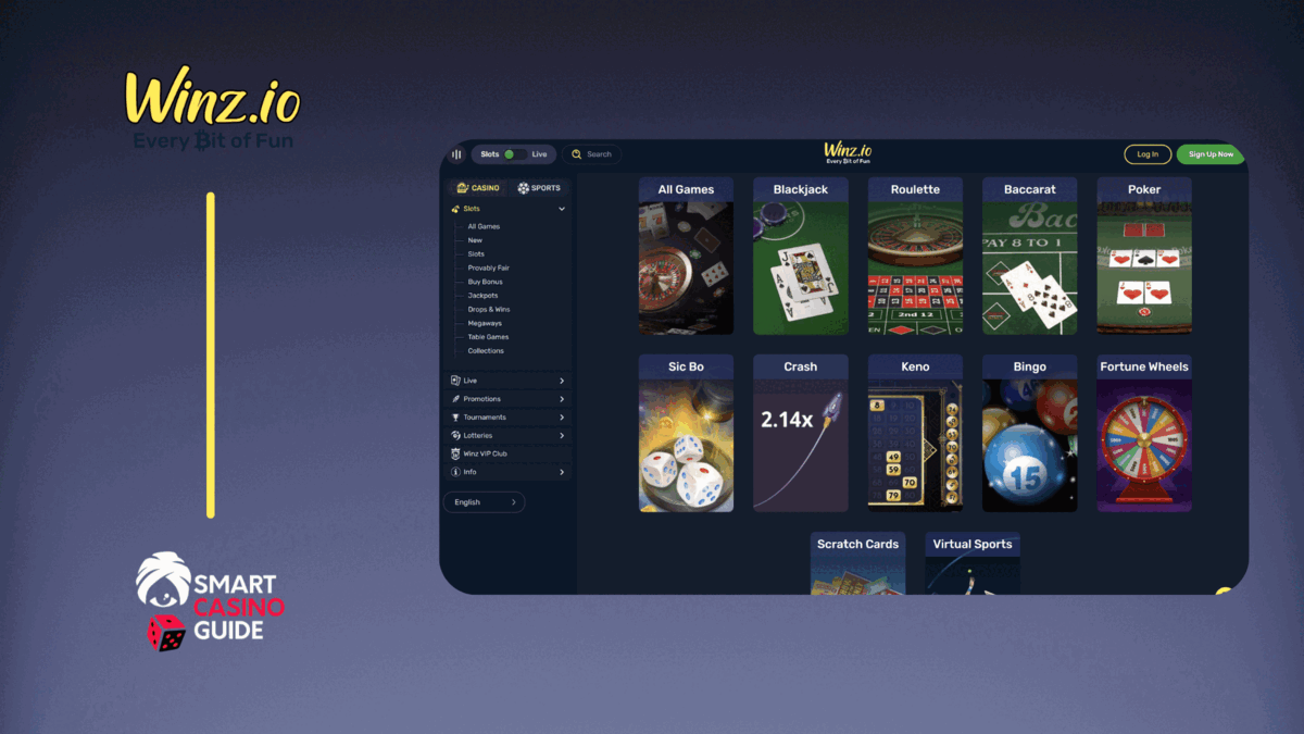 winz io online crypto bitcoin casino review smartcasinoguide