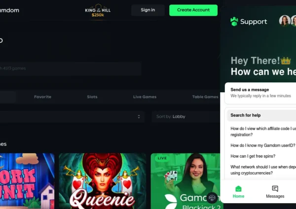 Gamdom desktop screenshot