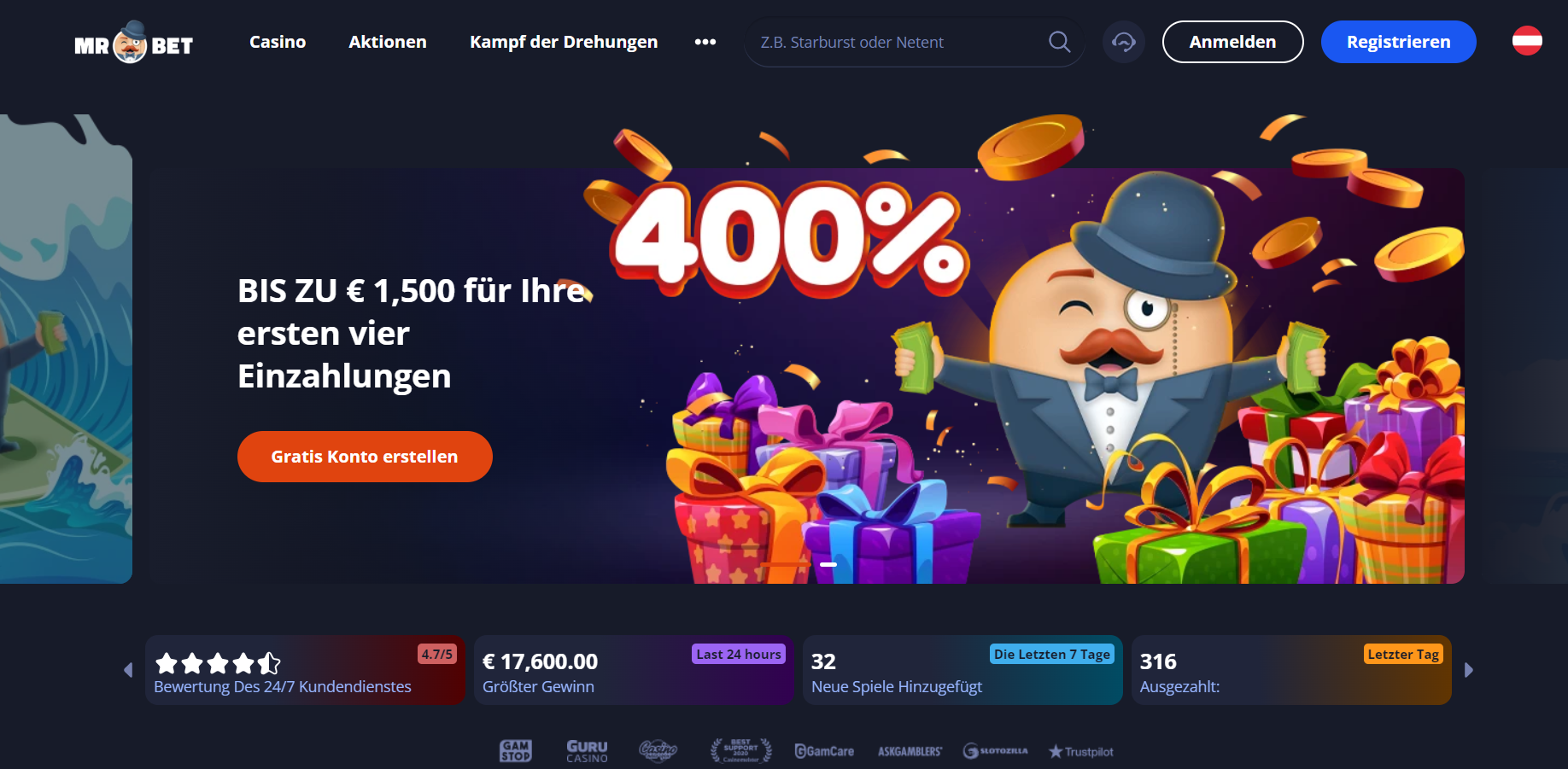 mrBet-400%-casinobonus