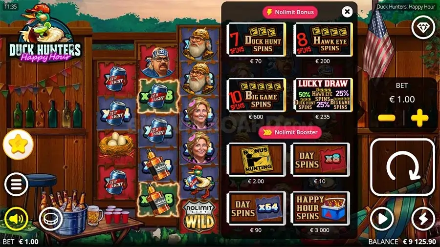 Nolimit Boosters Duck-Hunters-Happy-Hour-bonus-buy