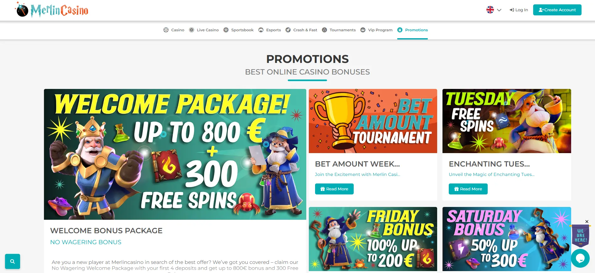 Bonuses and Promotions merlincasino-bonuses-and-promotions